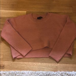 Blush pink cropped sweater